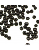 Chaquira. 4 mm. Color Sólido Frosted. BLACK. 1,50 mm perforación. 1 libra. 4500 uds aprox.