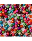 Chaquira. 4 mm. Color sólido paint. MIXTO (2). 1,2 mm perforación. 1 libra. 4500 uds aprox.