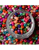 Chaquira. 4 mm. Color sólido paint. MIXTO (2). 1,2 mm perforación. 1 libra. 4500 uds aprox.