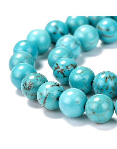 Magnesita natural. 04 mm diámetro. 0,8 mm perforación. 90 unidades hilo (aproximado)