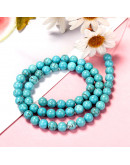 Magnesita  natural. 08 mm diámetro. 1 mm perforación. 45 unidades hilo (aproximado)