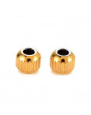 Rondelle (2). Acero inoxidable. Color dorado. 4x3,5 milímetros. 1,6 mm perforación. 10 unidades.