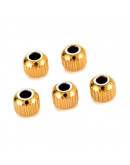 Rondelle (2). Acero inoxidable. Color dorado. 4x3,5 milímetros. 1,6 mm perforación. 10 unidades.