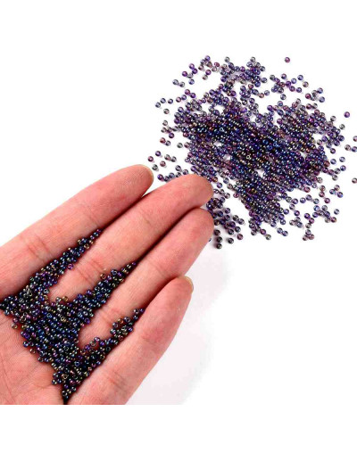 Chaquira. 2 mm. Color Sólido Metalizado. RAINBOW. 1 mm perforación. 40 gramos. 2600 uds. aprox.