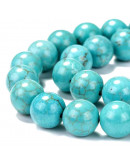 Magnesita  natural. 08 mm diámetro. 1 mm perforación. 45 unidades hilo (aproximado)