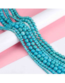 Magnesita  natural. 08 mm diámetro. 1 mm perforación. 45 unidades hilo (aproximado)