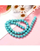 Magnesita  natural. 08 mm diámetro. 1 mm perforación. 45 unidades hilo (aproximado)