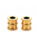 Columna. Acero inoxidable. Color dorado. 6,5x6 milímetros. 3 mm perforación. 10 unidades.