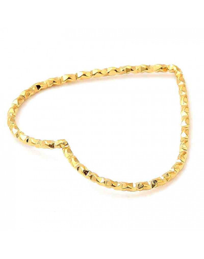 Linking Rings. Corazón (4). Acero inoxidable. Baño 18KGold. 24x26x1 milímetros. 1 unidad.