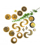 Moldes de silicona. Para resina. 8 formas diferentes (en pares). Lunas. 216x200x4 mm. 1 unidad. Moldes de silicona. Para resina. 8 formas diferentes (en pares). Lunas. 216x200x4 mm. 1 unidad.