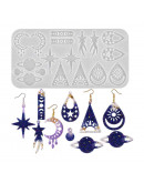Moldes de silicona. Para resina. 9 formas diferentes. Planetas y estrellas. 263x130x5 mm. 1 unidad. Moldes de silicona. Para resina. 9 formas diferentes. Planetas y estrellas. 263x130x5 mm. 1 unidad.