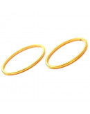 Linking Rings. Ovalo (1). Acero inoxidable. Color dorado. 21x11x1 milímetros. 2 unidades.