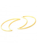 Linking Rings. Luna (1). Acero inoxidable. Color dorado. 25x17x1 milímetros. 2 unidades.