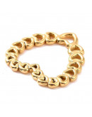 Linking Rings. Corazón (3). Acero inoxidable. Color dorado. 20x20,5x1 mm. 1 unidad.