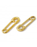 Linking Rings. Gasilla. Acero inoxidable. Color dorado. 31x9x2,5 milímetros. 1 unidad.