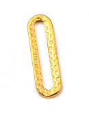 Linking Rings. Ovalo (2). Acero inoxidable. Color dorado. 25x7,5x2 milímetros. 2 unidades.