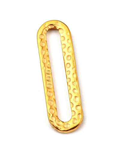 Linking Rings. Ovalo (2). Acero inoxidable. Color dorado. 25x7,5x2 milímetros. 2 unidades.