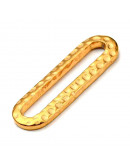 Linking Rings. Ovalo (2). Acero inoxidable. Color dorado. 25x7,5x2 milímetros. 2 unidades.