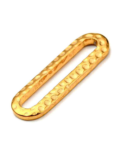 Linking Rings. Ovalo (2). Acero inoxidable. Color dorado. 25x7,5x2 milímetros. 2 unidades.