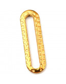 Linking Rings. Ovalo (2). Acero inoxidable. Color dorado. 25x7,5x2 milímetros. 2 unidades.