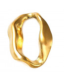Linking Rings. Ovalo (3). Acero inoxidable. Color dorado. 20,5x14,5x3 milímetros. 1 unidad.