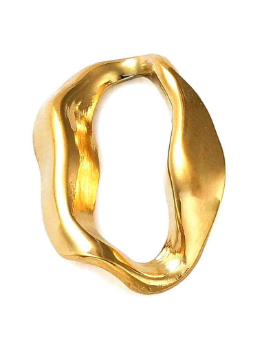 Linking Rings. Ovalo (3). Acero inoxidable. Color dorado. 20,5x14,5x3 milímetros. 1 unidad.