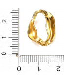 Linking Rings. Ovalo (3). Acero inoxidable. Color dorado. 20,5x14,5x3 milímetros. 1 unidad.