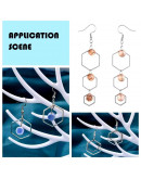 Linking Rings. Hexágono. Acero inoxidable. Color dorado. 16x18x0,8 milímetros. 2 unidades.