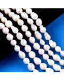 Perla natural de río. Forma irregular Lágrima. 5~9x5~7 mm. 0,6 mm perforación. 25 uds aprox.