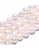 Perla natural de río. Forma irregular Lágrima. 5~9x5~7 mm. 0,6 mm perforación. 25 uds aprox.