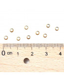 Esfera. Acero inoxidable. Color dorado. 3 mm diámetro. 1,5 mm perforación. 50 uds.