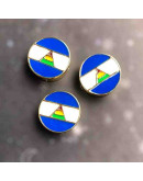 Nicaragua Moneda. Aleación de Cobre. Baño 18K Gold. 15x4 milímetros. 2 mm perforacion. 1 ud.