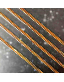 Aleación de cobre. Real 18KGold. Espiga. Con extensión. 42 cm largo. 4 mm ancho. 1 unidad.