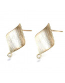 Pin aretes. Aleación de cobre. Baño 18KGold. 17x11,5 mm. 1 mm perforación Cierre silicón. 2 uds. Pin aretes. Aleación de cobre. Baño 18KGold. 17x11,5 mm. 1 mm perforación Cierre silicón. 2 uds.
