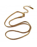 Acero inoxidable. Real 18KGold. Spike Link. Con extensión. 41 cm largo. Link 1x2.5x0.3mm. 1 ud.