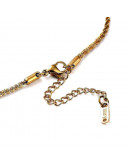 Acero inoxidable. Real 18KGold. Spike Link. Con extensión. 41 cm largo. Link 1x2.5x0.3mm. 1 ud.