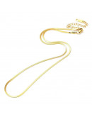 Acero inoxidable. Real 18KGold. Herringbone. Con extensión. 40 cm largo. 2 mm ancho. 1 ud.