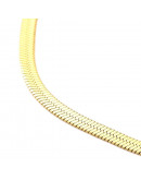 Acero inoxidable. Real 18KGold. Herringbone. Con extensión. 40 cm largo. 2 mm ancho. 1 ud.
