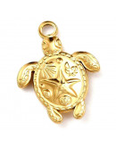 Tortuga (3). Acero inoxidable. Real 18KGold. 2,5x18x3 milímetros. 3 mm perforación. 1 unidad. Tortuga (3). Acero inoxidable. Real 18KGold. 2,5x18x3 milímetros. 3 mm perforación. 1 unidad.