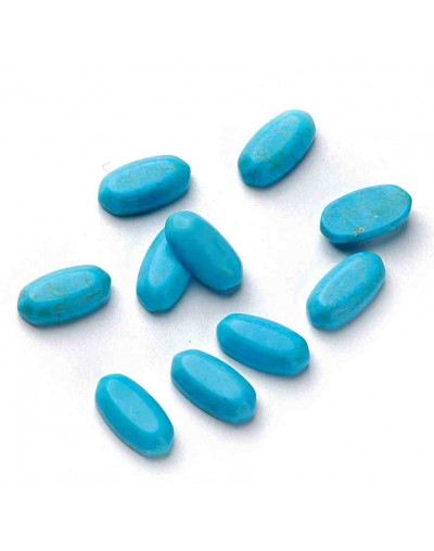 Howlite natural. Ovalado. 14x7 milímetros. 4 milímetros grosor. Sin perforación. 1 unidad.