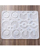 Molde de silicona. Para resina. Formas para aretes. 6 formas diferentes. 138X177 milímetros. 1 ud. Molde de silicona. Para resina. Formas para aretes. 6 formas diferentes. 138X177 milímetros. 1 ud.