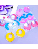 Molde de silicona. Para resina. Formas para aretes. 6 formas diferentes. 138X177 milímetros. 1 ud. Molde de silicona. Para resina. Formas para aretes. 6 formas diferentes. 138X177 milímetros. 1 ud.