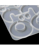 Molde de silicona. Para resina. Formas para aretes. 6 formas diferentes. 138X177 milímetros. 1 ud. Molde de silicona. Para resina. Formas para aretes. 6 formas diferentes. 138X177 milímetros. 1 ud.