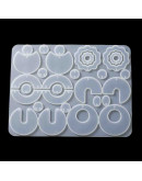 Molde de silicona. Para resina. Formas para aretes. 6 formas diferentes. 138X177 milímetros. 1 ud. Molde de silicona. Para resina. Formas para aretes. 6 formas diferentes. 138X177 milímetros. 1 ud.