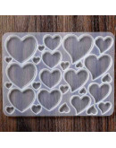 Molde de silicona. Para resina. Corazones. Sin perforación. 176x130 milímetros. 1 unidad. Molde de silicona. Para resina. Corazones. Sin perforación. 176x130 milímetros. 1 unidad.