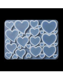 Molde de silicona. Para resina. Corazones. Sin perforación. 176x130 milímetros. 1 unidad. Molde de silicona. Para resina. Corazones. Sin perforación. 176x130 milímetros. 1 unidad.