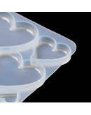 Molde de silicona. Para resina. Corazones. Sin perforación. 176x130 milímetros. 1 unidad. Molde de silicona. Para resina. Corazones. Sin perforación. 176x130 milímetros. 1 unidad.