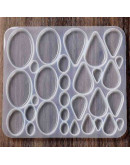 Molde de silicona. Para resina. Ovalos y gotas. 152x140 milímetros. Sin perforación. 1 unidad. Molde de silicona. Para resina. Ovalos y gotas. 152x140 milímetros. Sin perforación. 1 unidad.