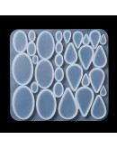 Molde de silicona. Para resina. Ovalos y gotas. 152x140 milímetros. Sin perforación. 1 unidad. Molde de silicona. Para resina. Ovalos y gotas. 152x140 milímetros. Sin perforación. 1 unidad.