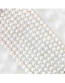 Concha de mar. Esfera. Color perla (1). 04 milímetros. 1 mm perforación. 90 uds hilo aprox. 1 hilo.